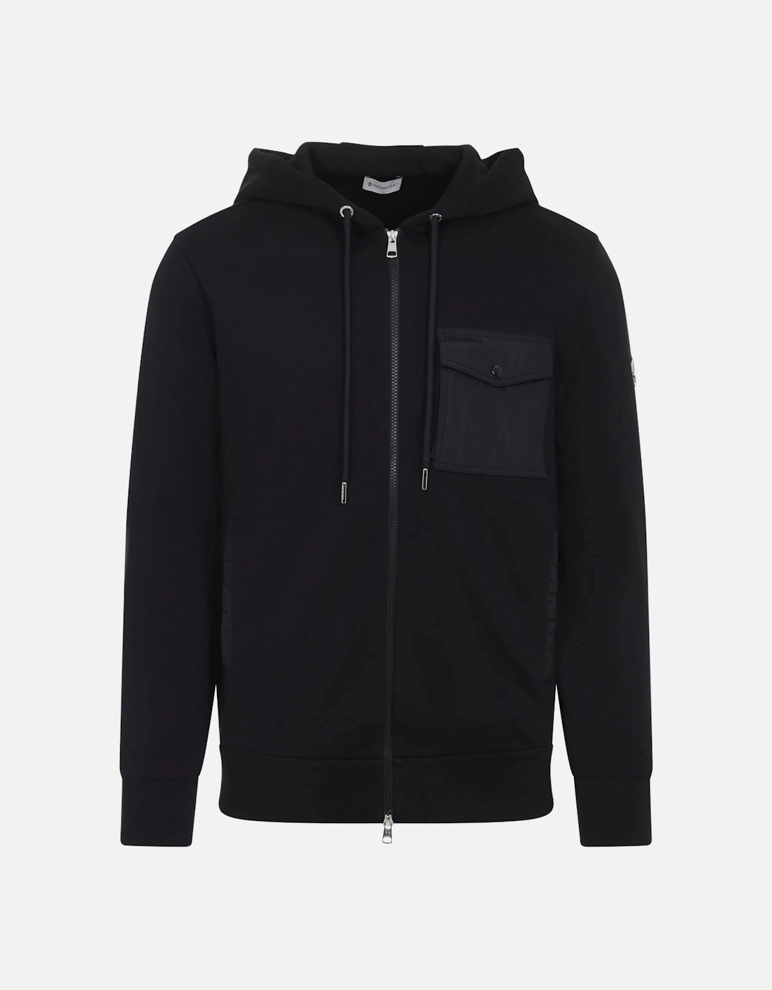 Zip Pocket Detail Hooded Top Black, 4 of 3