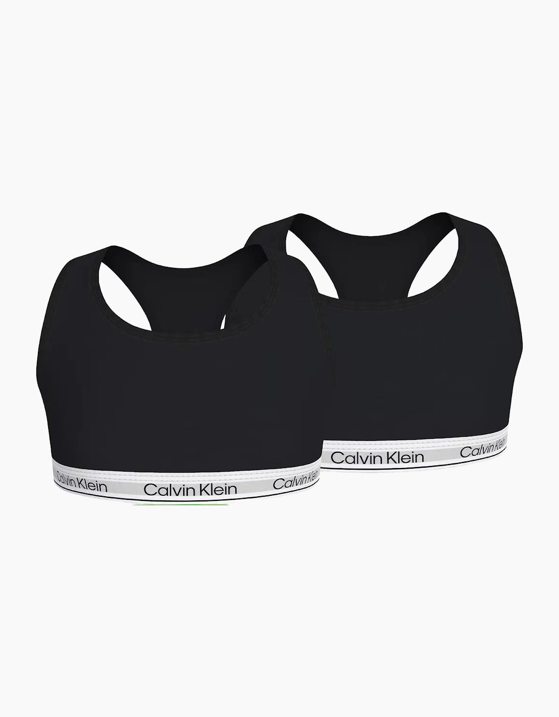 Calvin Klein Girl's Girls 2-Pack Modern Cotton Bralettes, Black - Size: 10 years/11 years/12 years