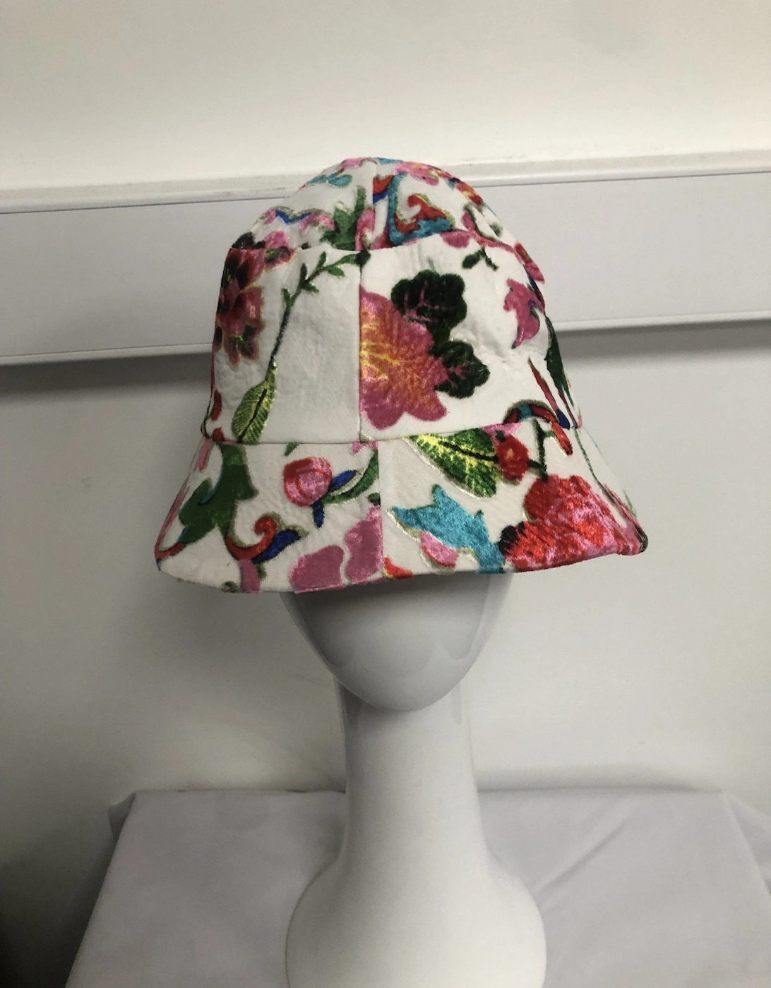 Hand Painted Silk Devore Hat, 4 of 3
