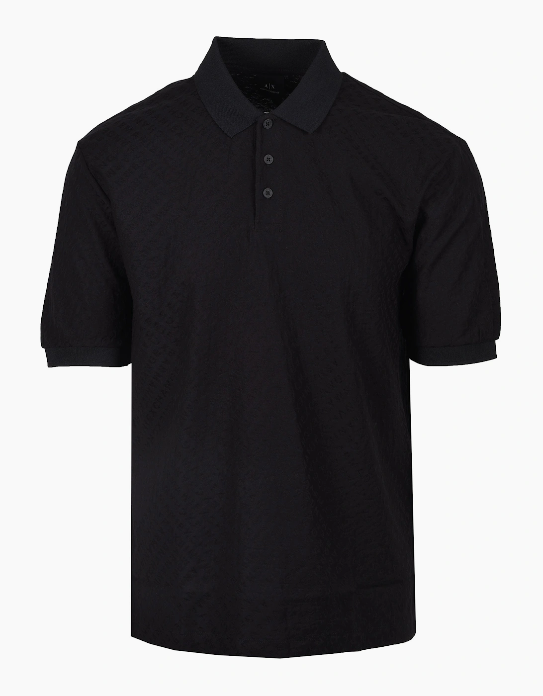 Men's Armani Exchange Polo Shirt Black - Size: 44