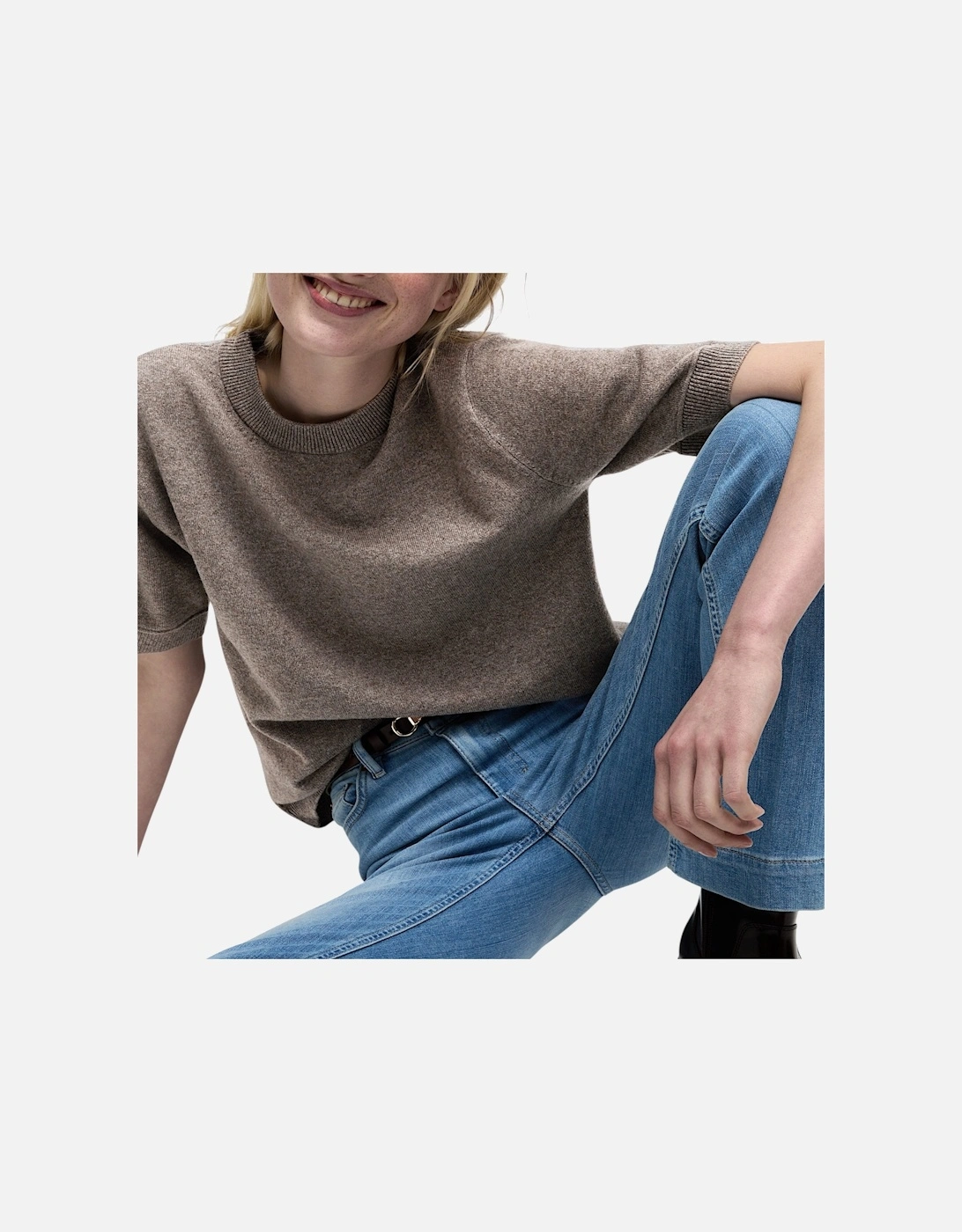 M and S Womens Air Yarn Jumper Crew Neck Tops