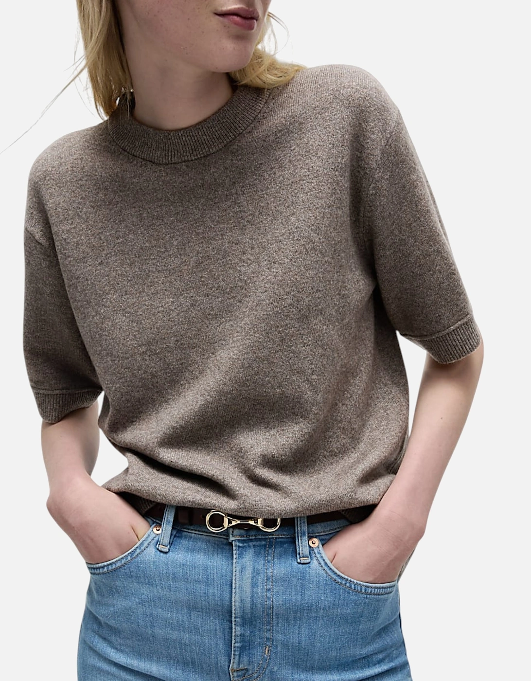 M and S Womens Air Yarn Jumper Crew Neck Tops, 6 of 5