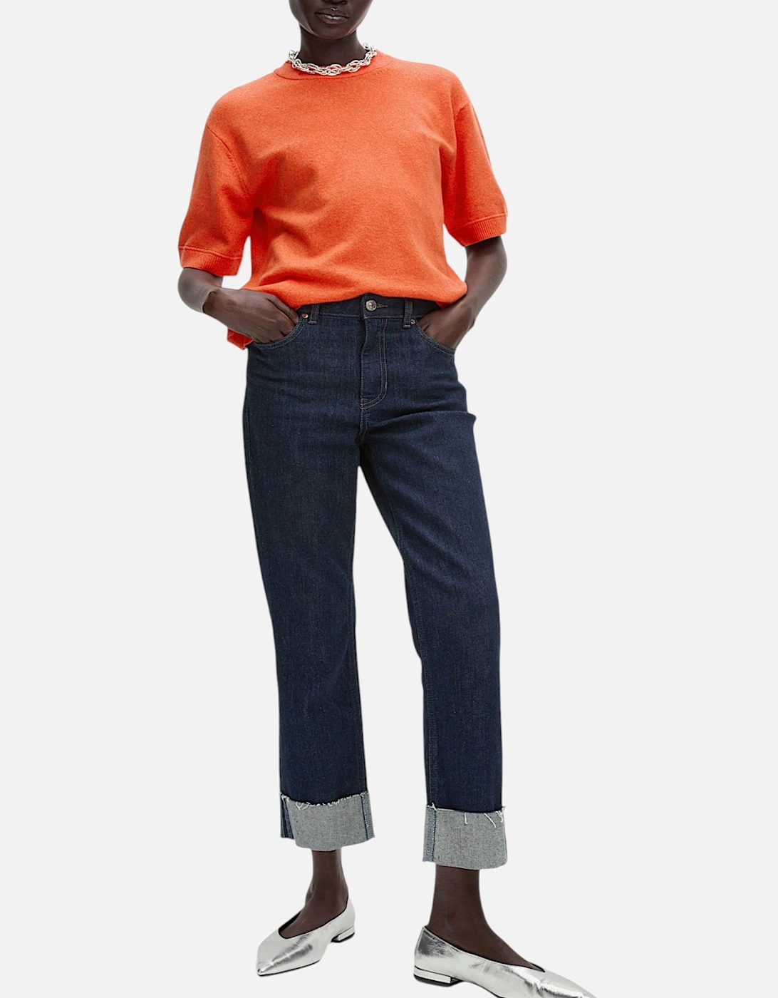 M and S Womens Air Yarn Jumper Crew Neck Tops
