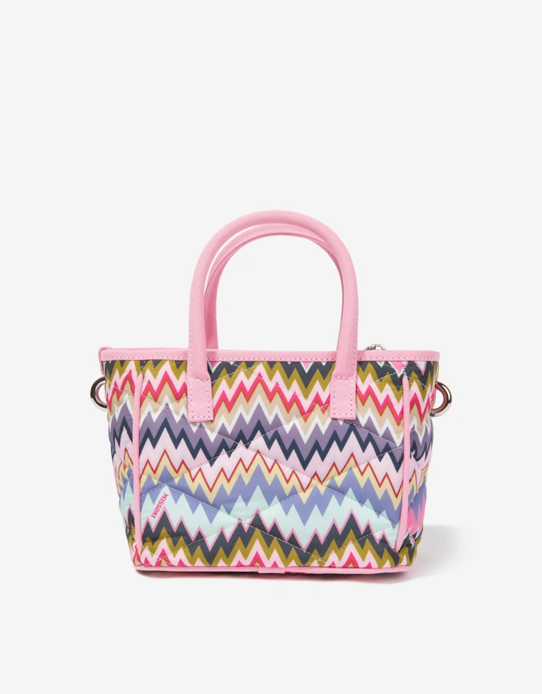 Girls Zigzag Tote Bag in Multicolour (24cm)