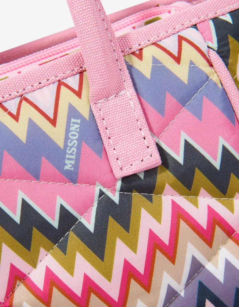 Girls Zigzag Tote Bag in Multicolour (24cm)