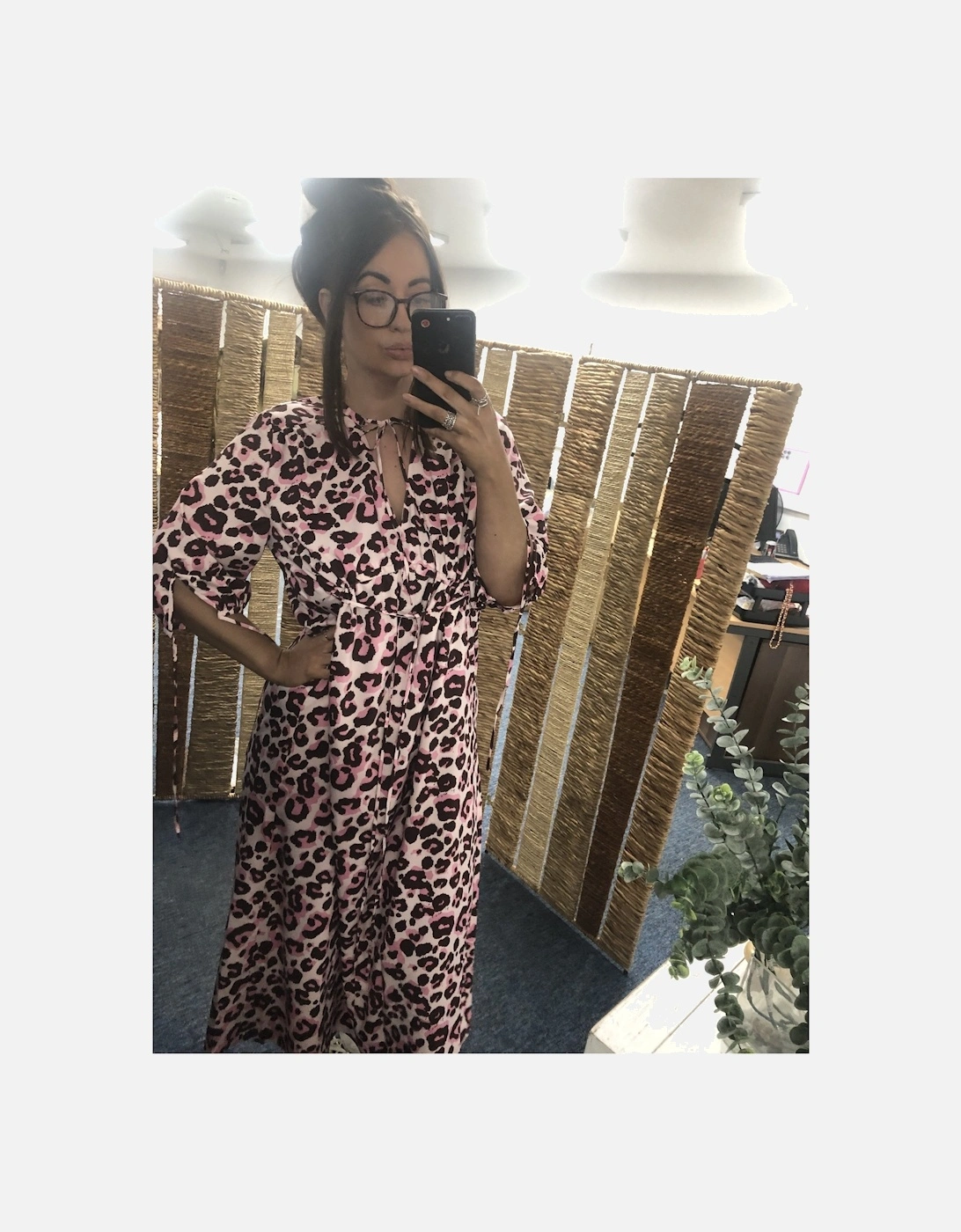 Silk Blend Animal Print Maxi Dress, 5 of 4