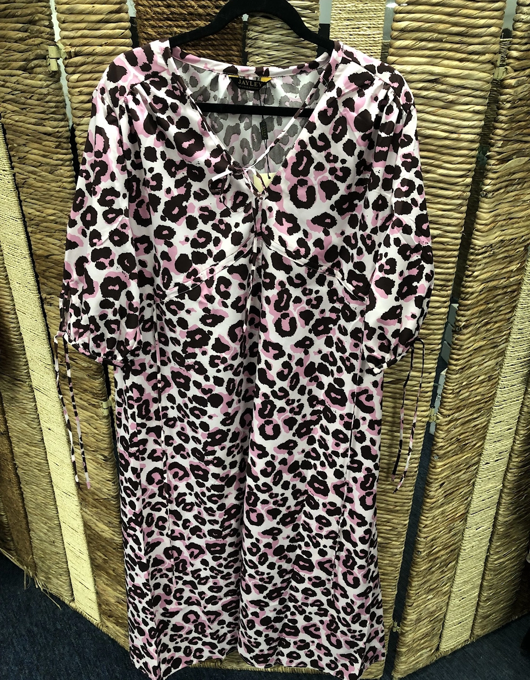 Silk Blend Animal Print Maxi Dress