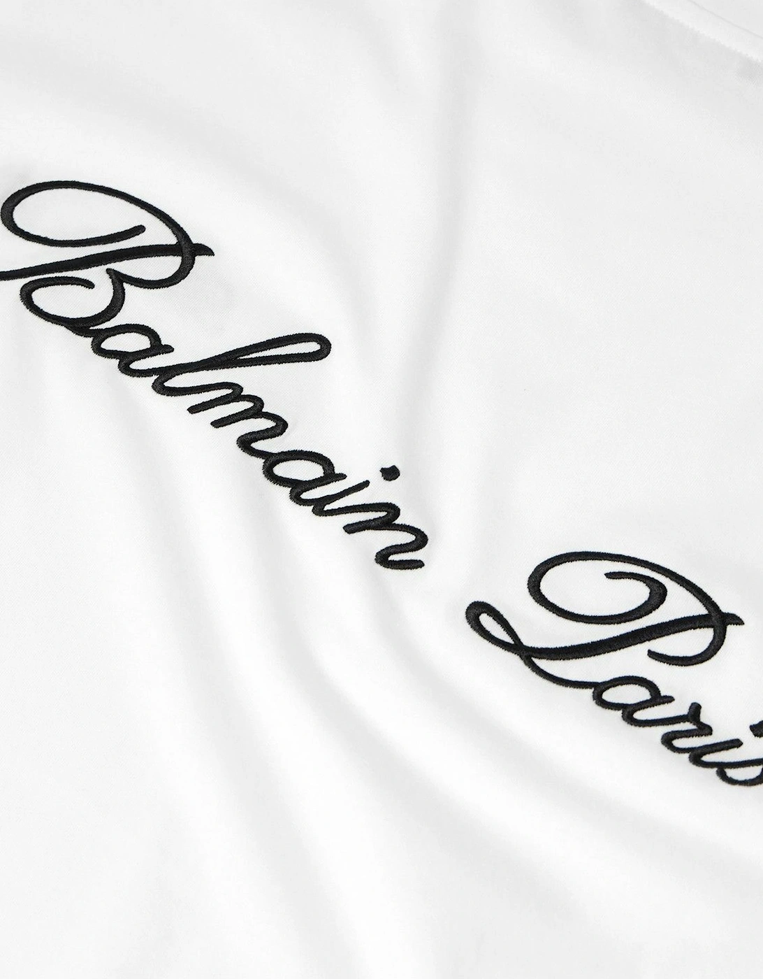 Logo Embroidered Loose Fit T-Shirt in White