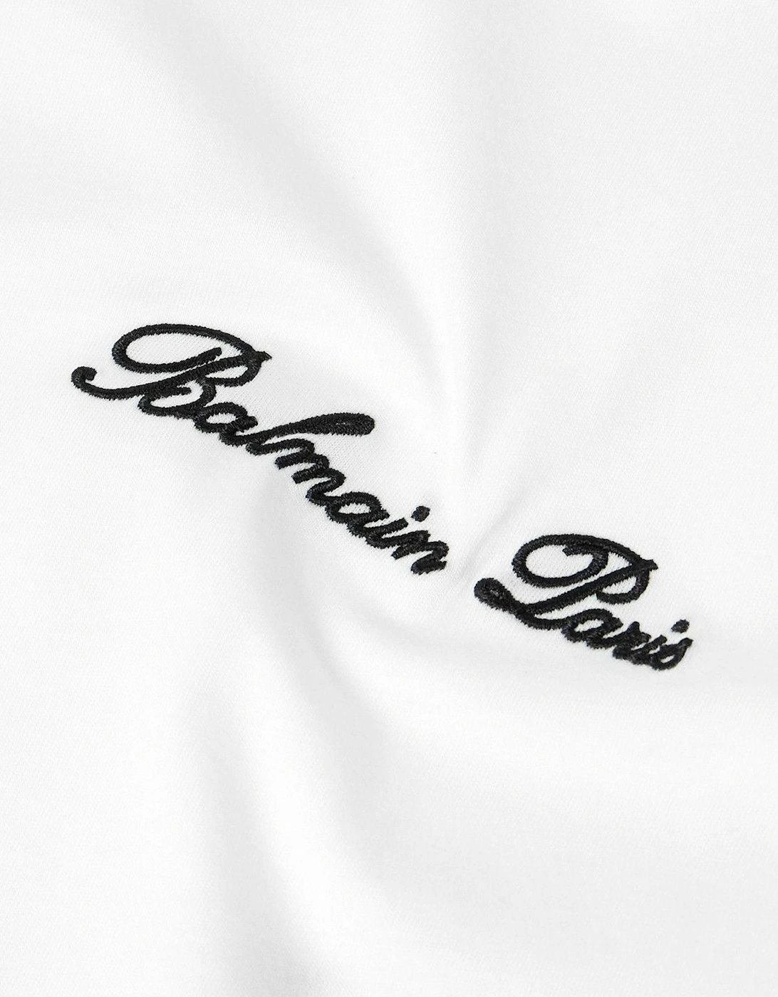 Logo Embroidered Loose Fit T-Shirt in White