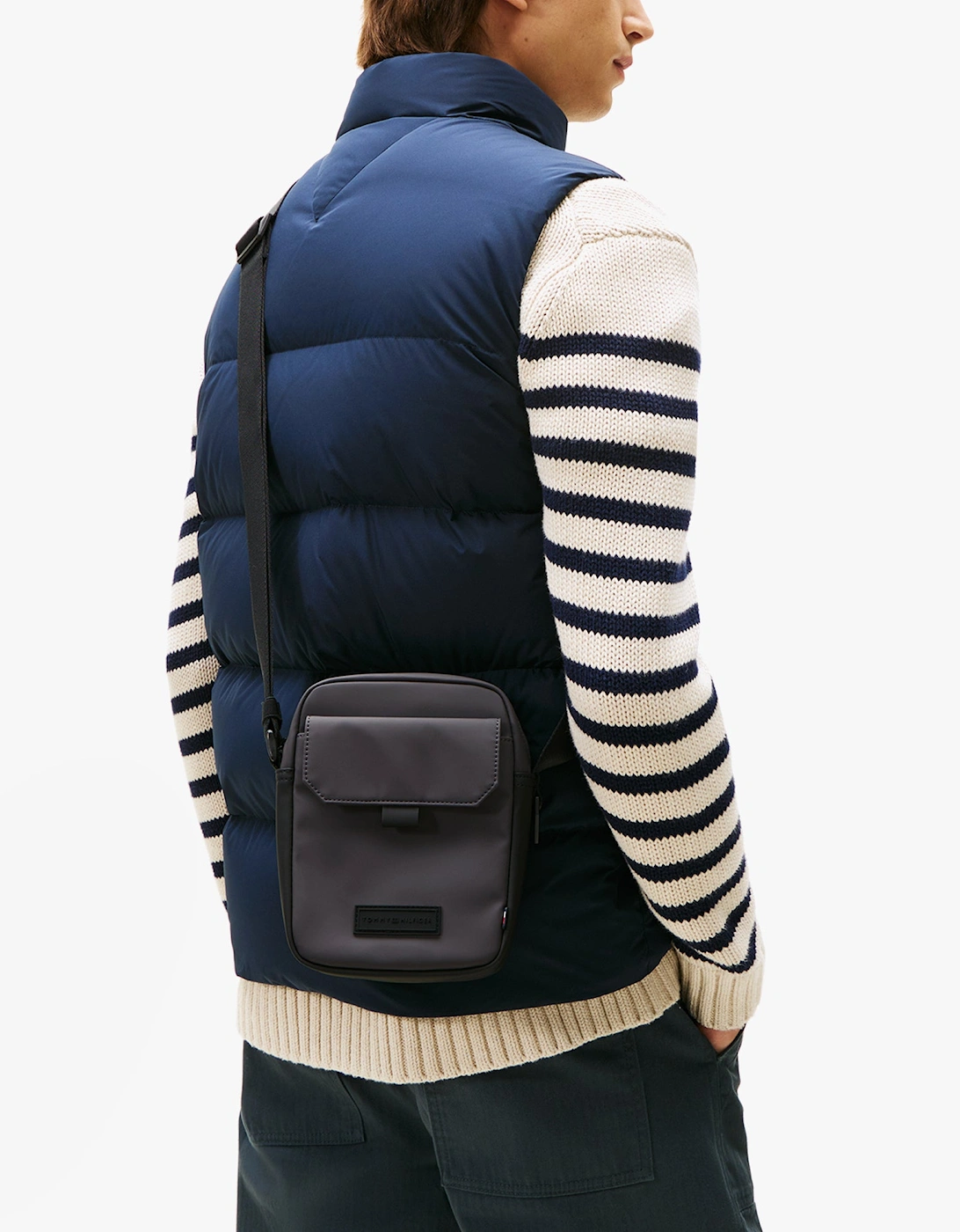MINI REP Mens Crossbody Bag Charcoal Gray