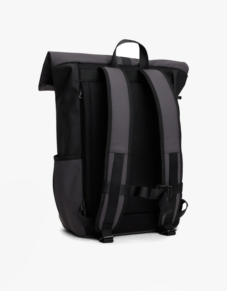 Mens Roll Top Backpack Charcoal Gray