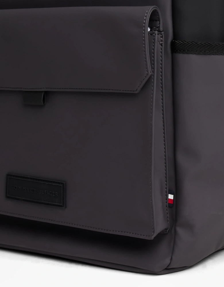 Mens Roll Top Backpack Charcoal Gray