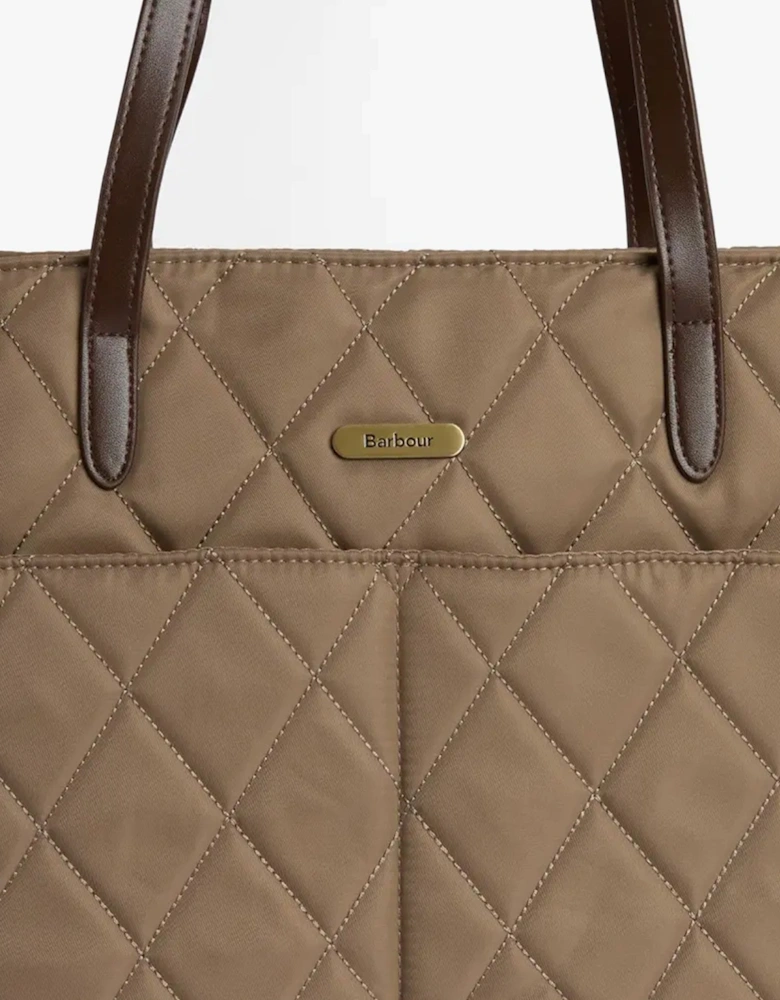 QUILTED Womens Tote Bag & Purse Sand