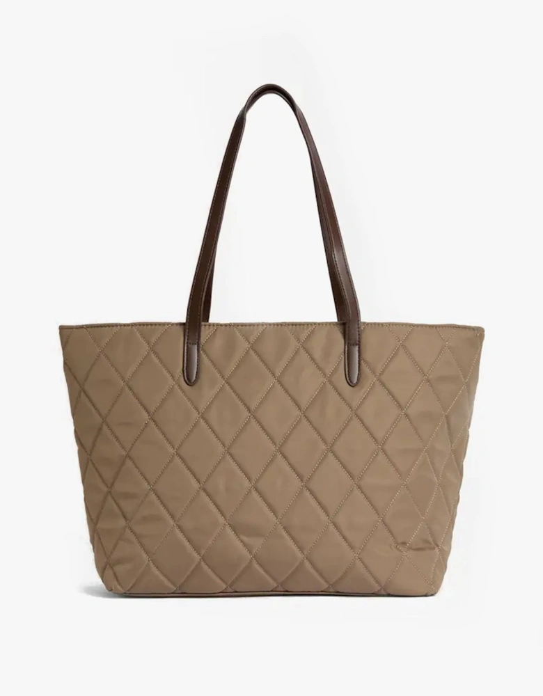 QUILTED Womens Tote Bag & Purse Sand