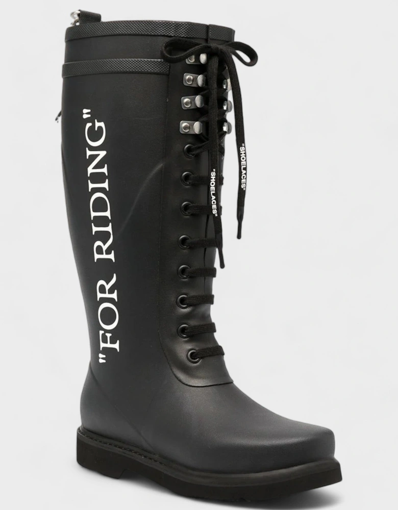 Logo Wellington Boots Black