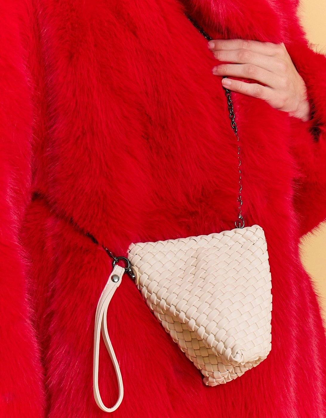Hand Knitted Eco Leather Pyramid Bag, 4 of 3