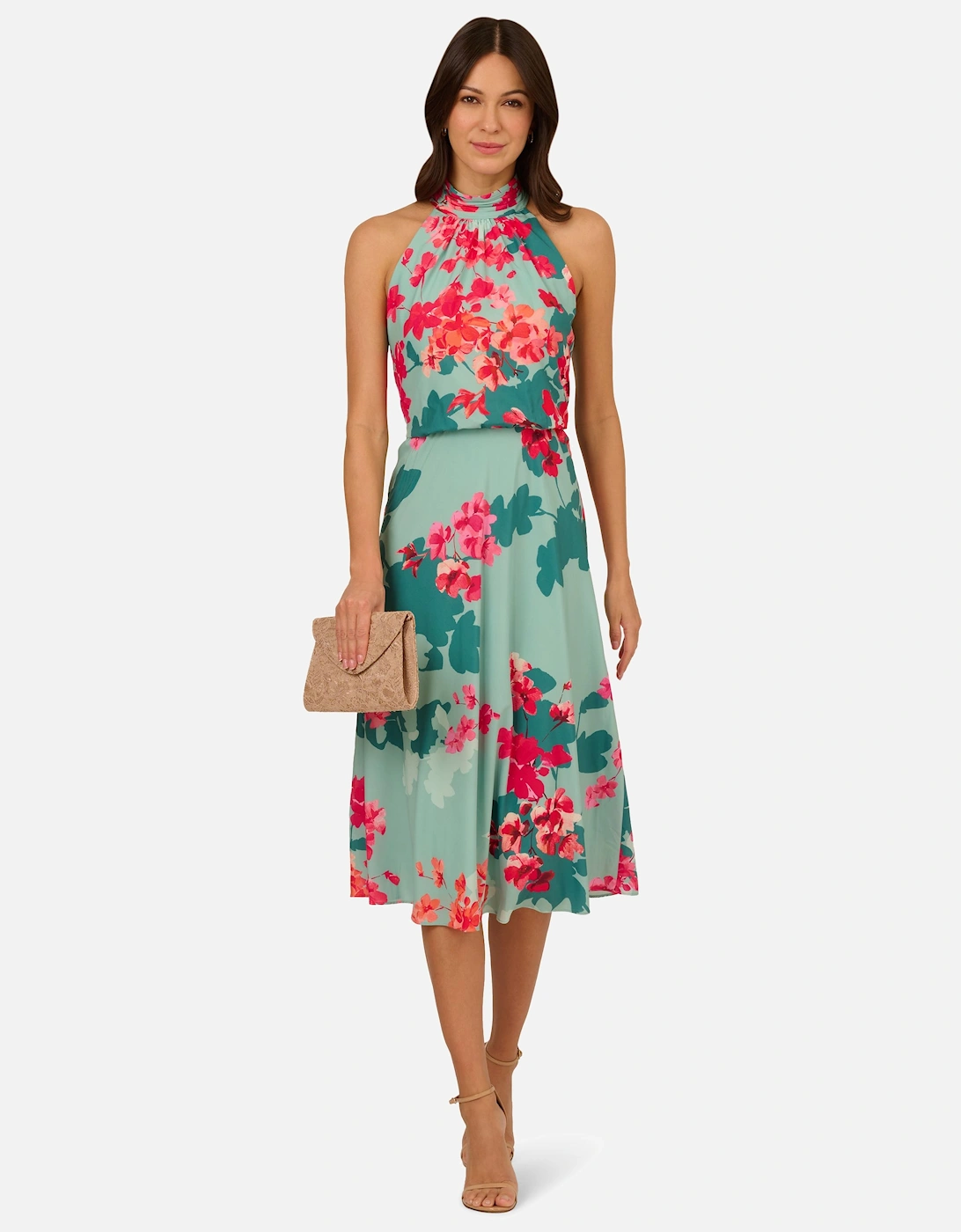 Halter Printed Midi Dress, 2 of 1