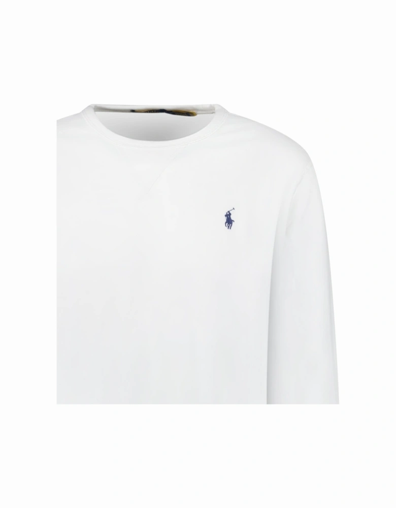 Polo Ralph Lauren Fleece Crew Sweatshirt in White
