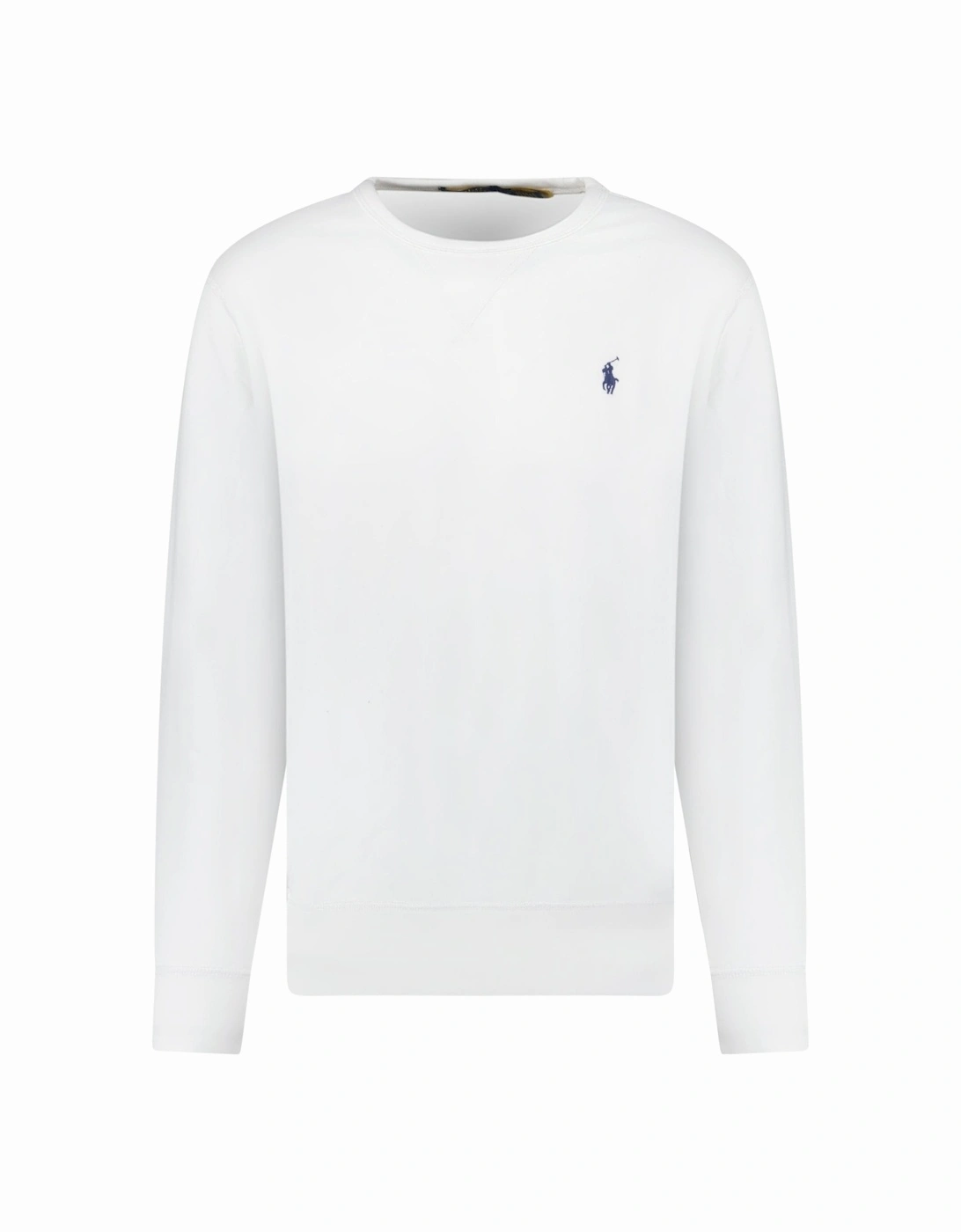 Polo Ralph Lauren Fleece Crew Sweatshirt in White, 4 of 3