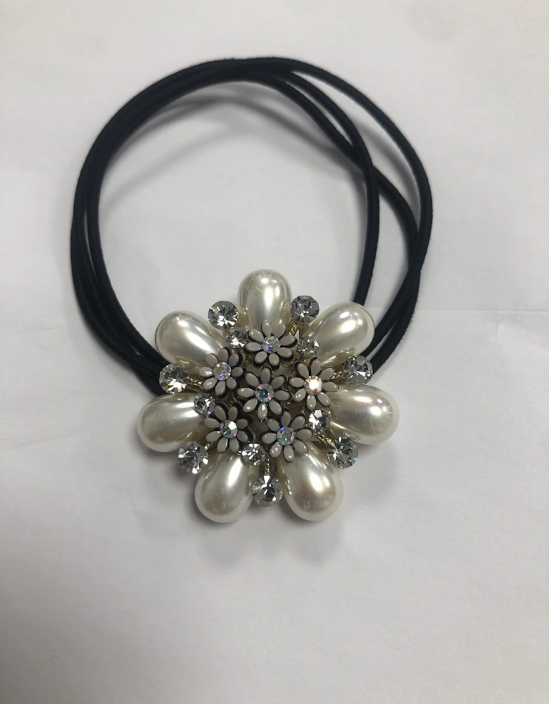 Precious Pearl Stone Hair Scrunchie