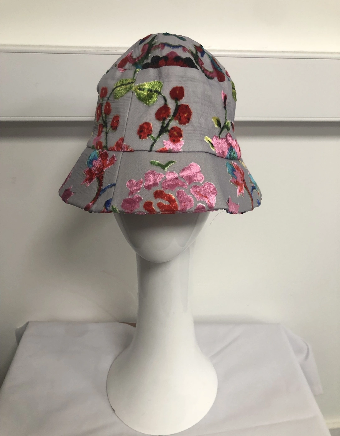 Hand Painted Silk Devore Hat, 2 of 1