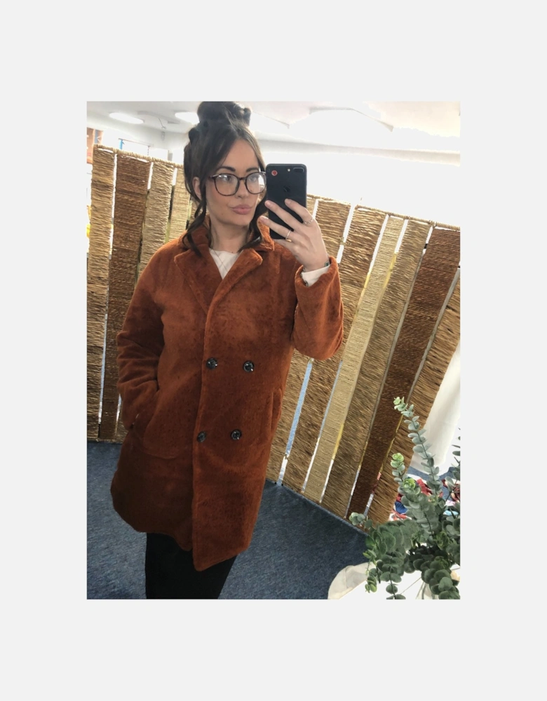 Brown Double Breasted Jacket