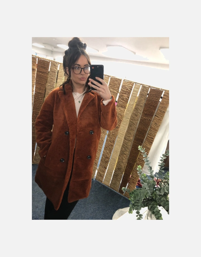 Brown Double Breasted Jacket