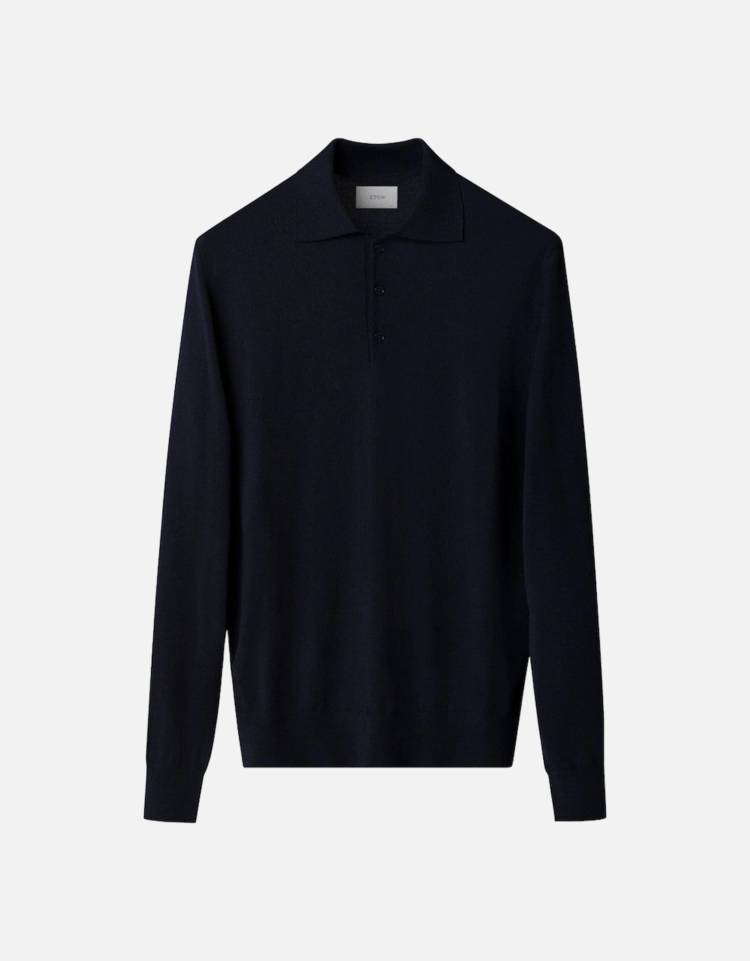 Fine Knit Merino Polo Shirt 28 Navy, 4 of 3