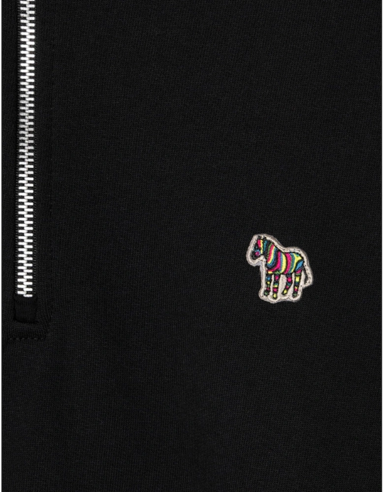 PS Half Zip Zebra Sweatshirt A2-25 79 BLACK