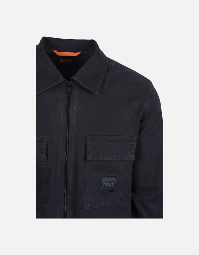 Boss Orange Lovel Zip Overshirt Dark Blue