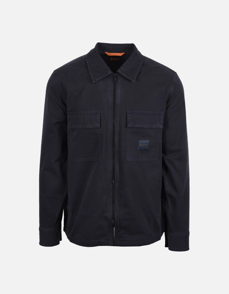 Boss Orange Lovel Zip Overshirt Dark Blue