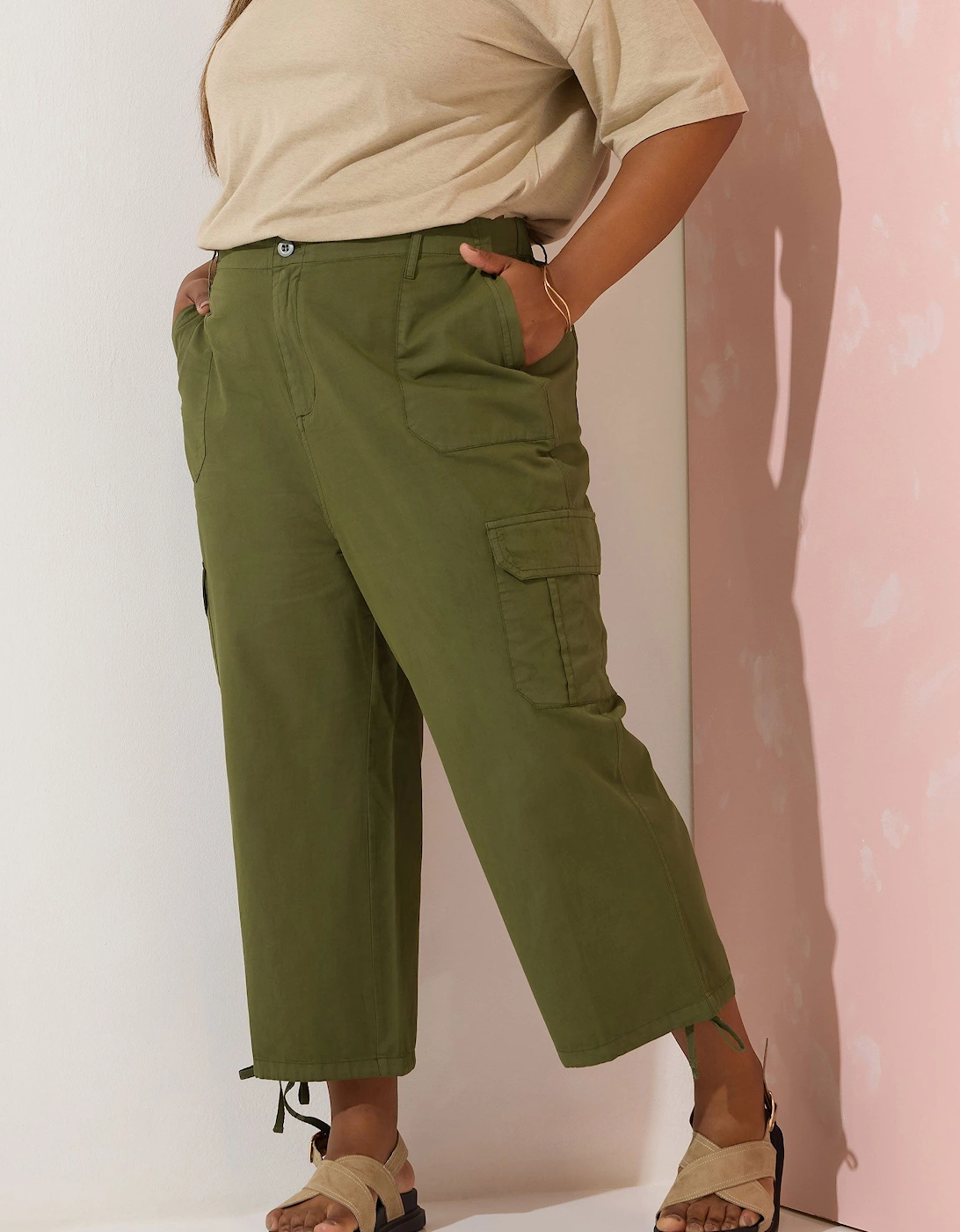 Cropped Cargo Trousers, 2 of 1
