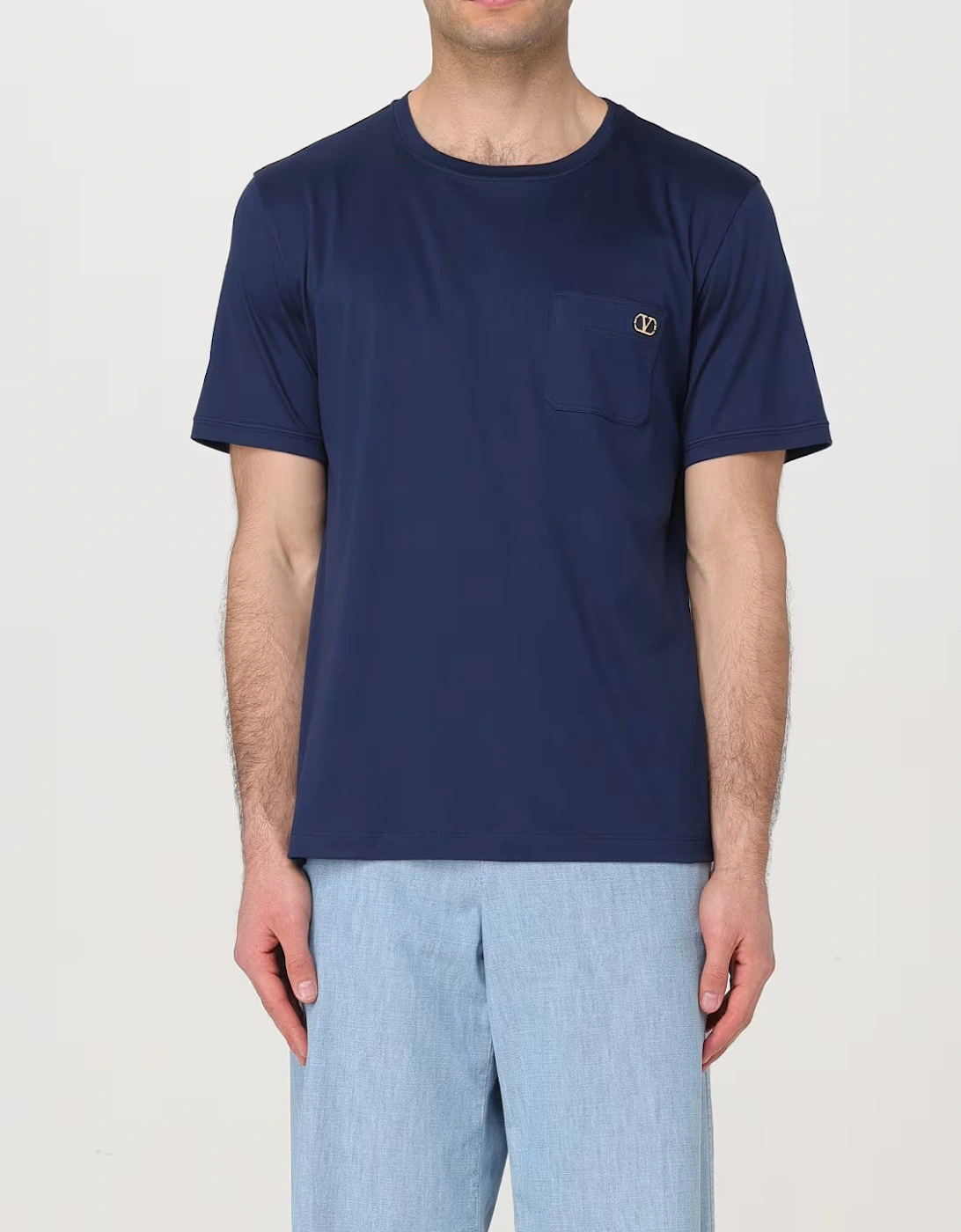 Plaque Logo T-Shirt in Blue