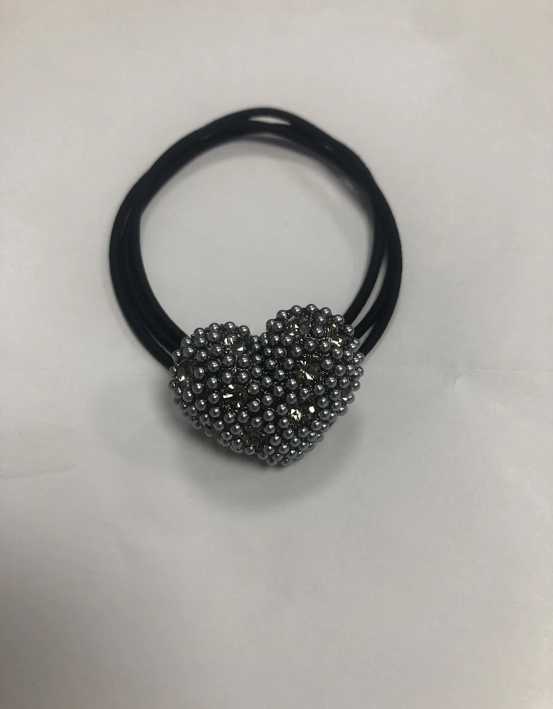Precious Stone Heart Hair Scrunchie