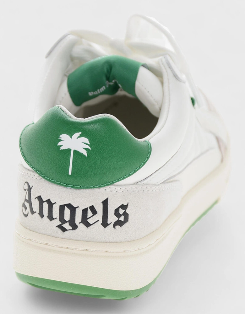 University Suede Trimmed Sneakers White Green