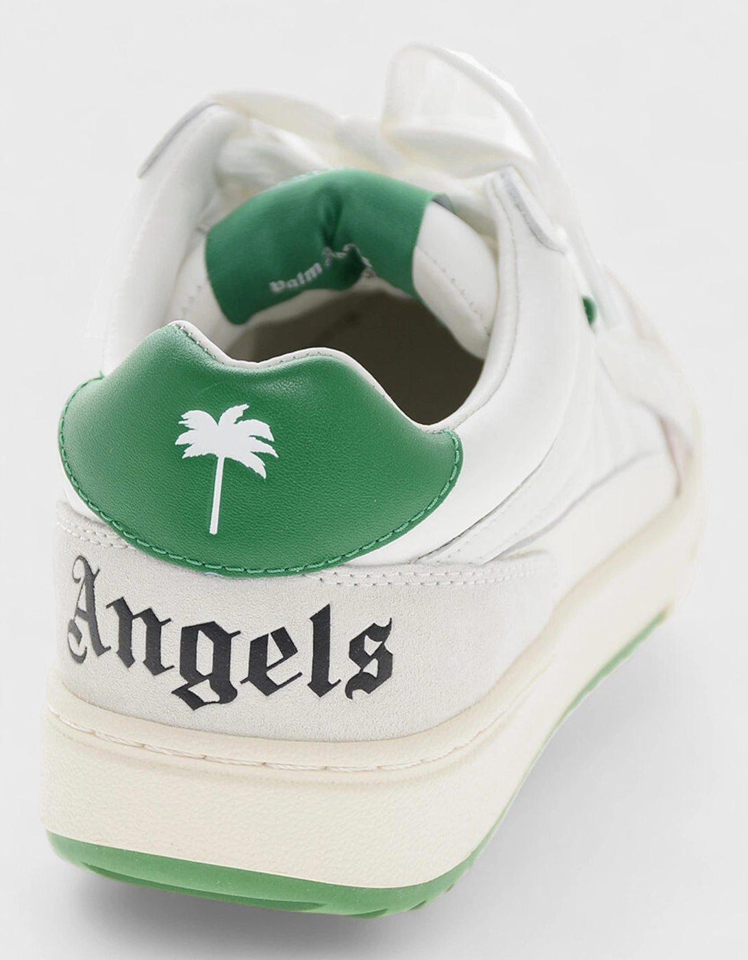 University Suede Trimmed Sneakers White Green