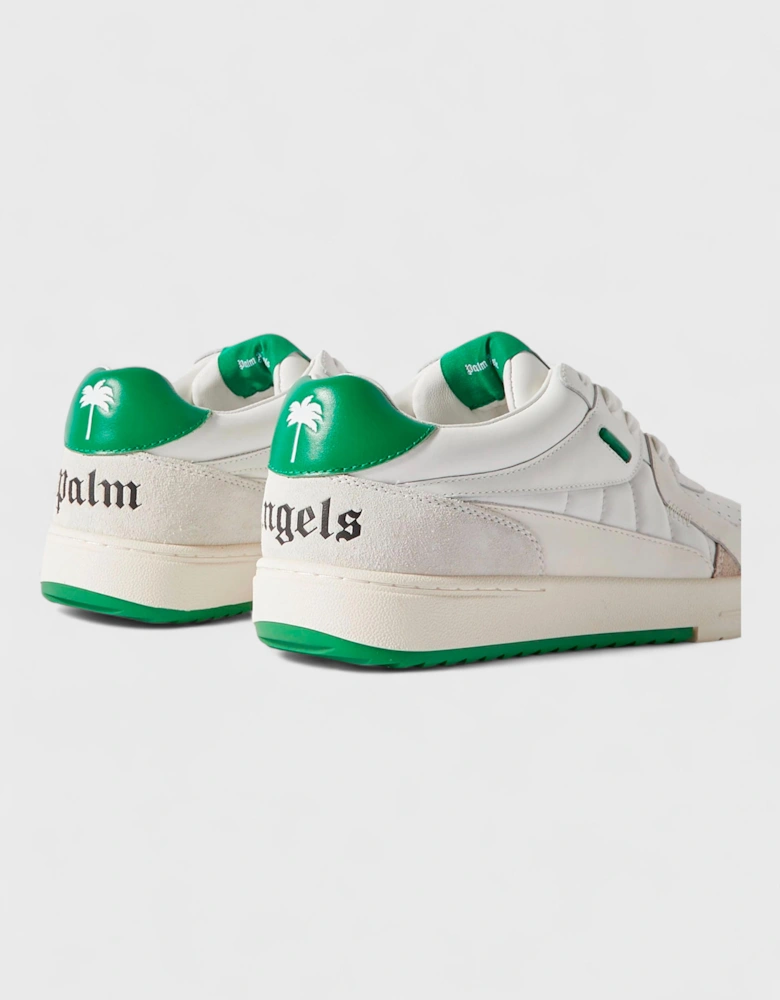 University Suede Trimmed Sneakers White Green