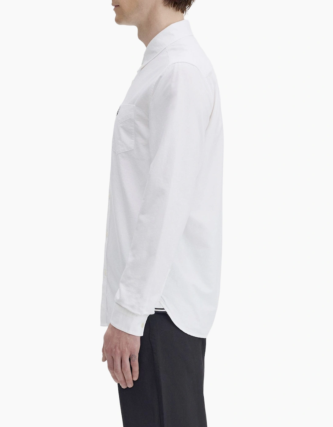 Fred Perry Striped Long Sleeve Cotton Shirt - Male - Casual Shirts - White - Xl - Shirts - Image 6