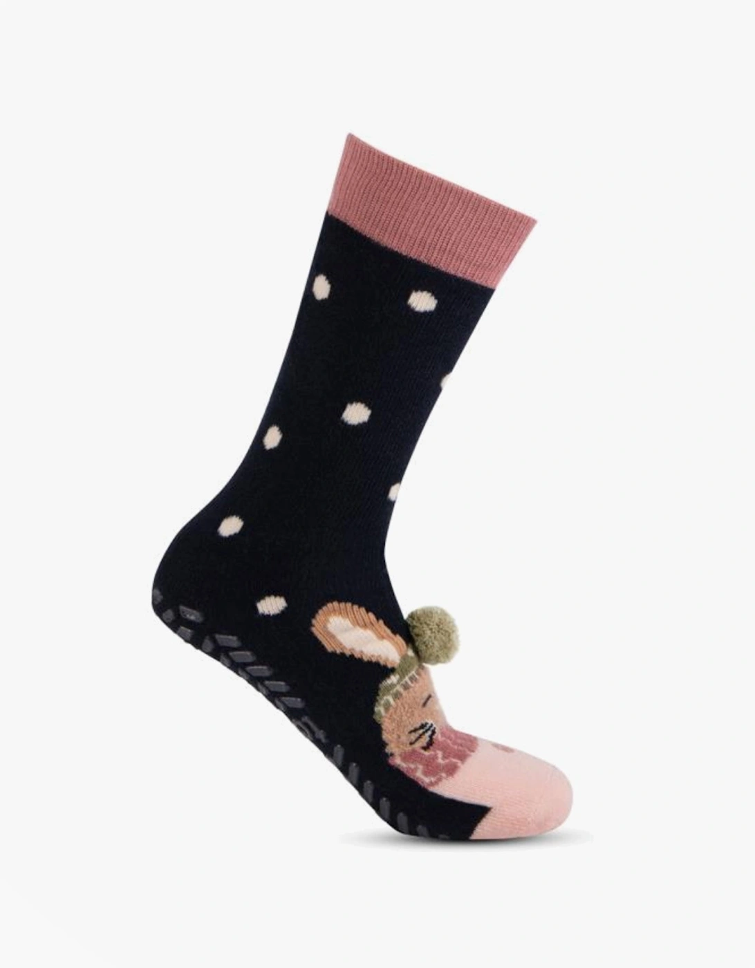 Toasties ORIGINAL SLIPPER SOCKS (TWIN PACK) Womens Rabbit / Fairisle