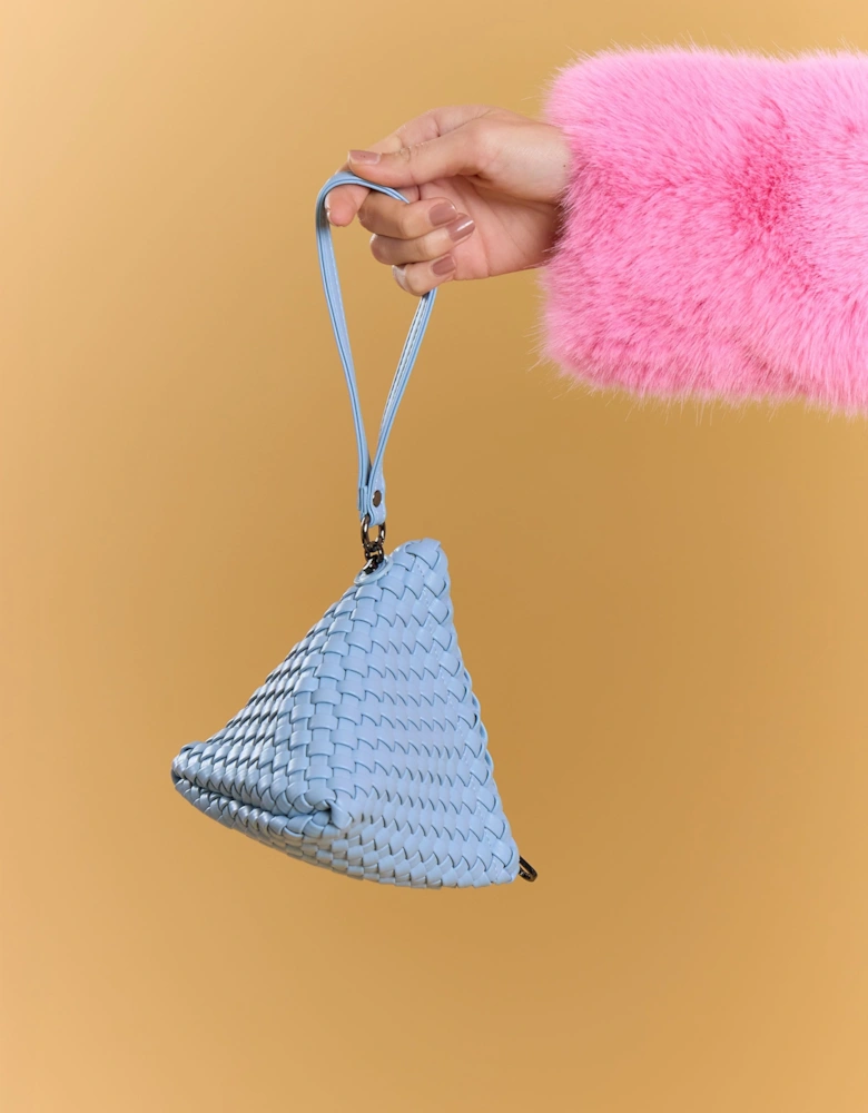 Hand Knitted Eco Leather Pyramid Bag