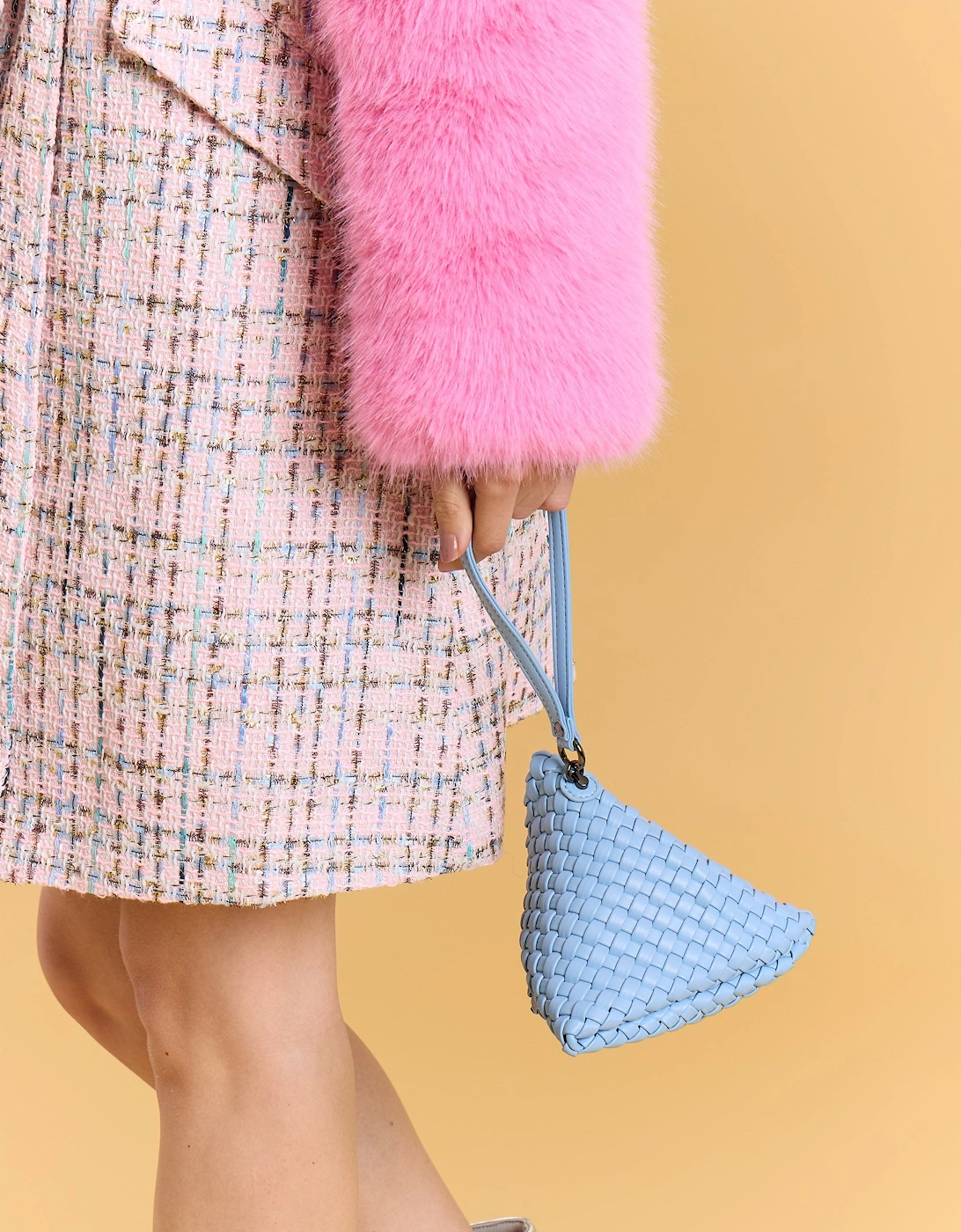 Hand Knitted Eco Leather Pyramid Bag, 3 of 2