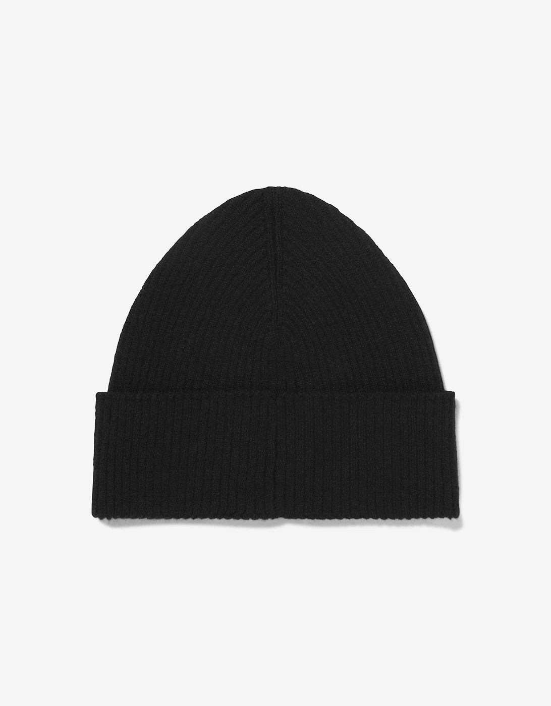 Girls Wool and Cashmere Beanie Hat in Black