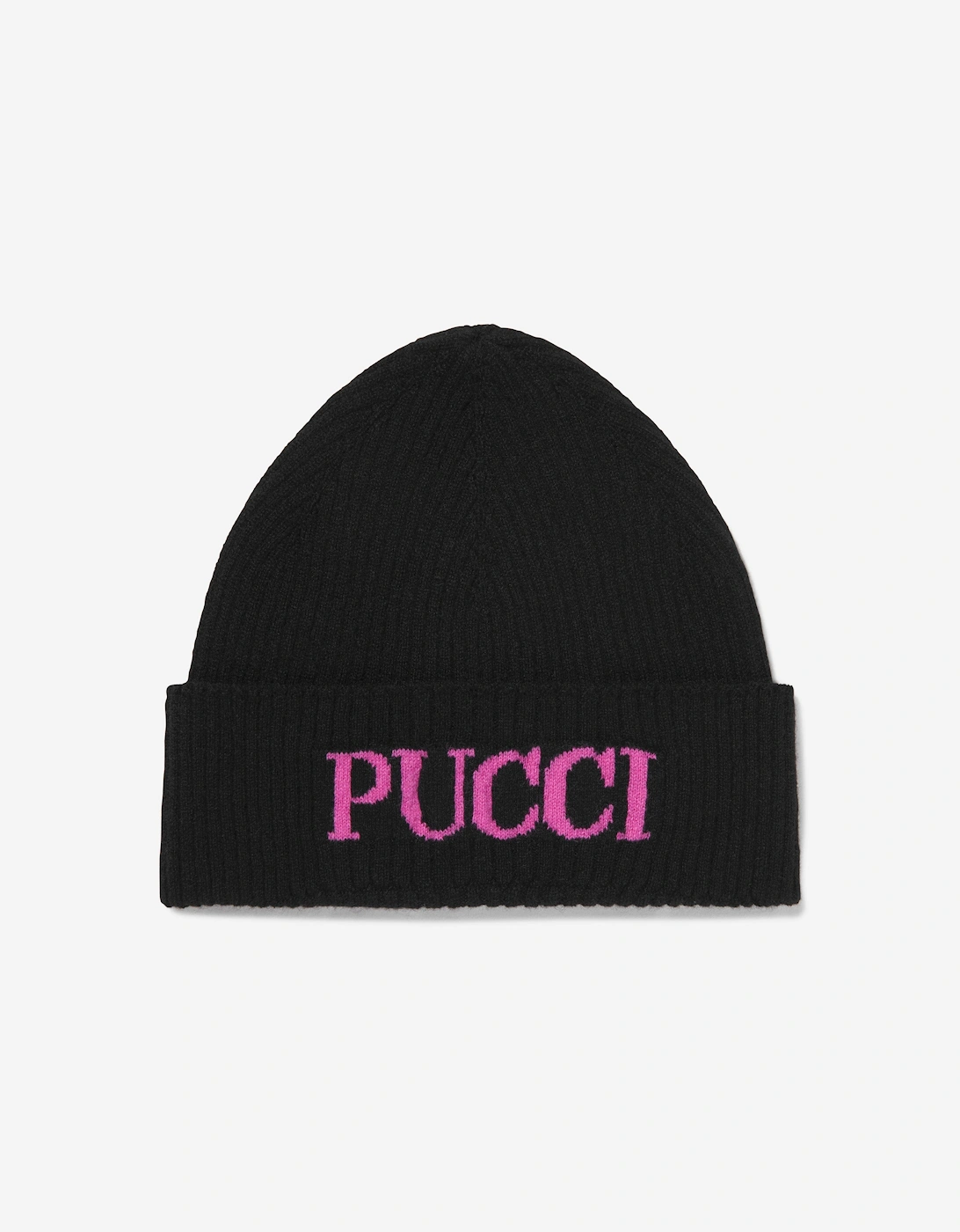 Girls Wool and Cashmere Beanie Hat in Black, 5 of 4