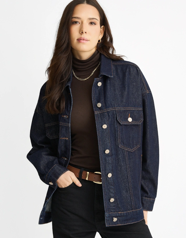 Dark Indigo Denim Trucker Jacket