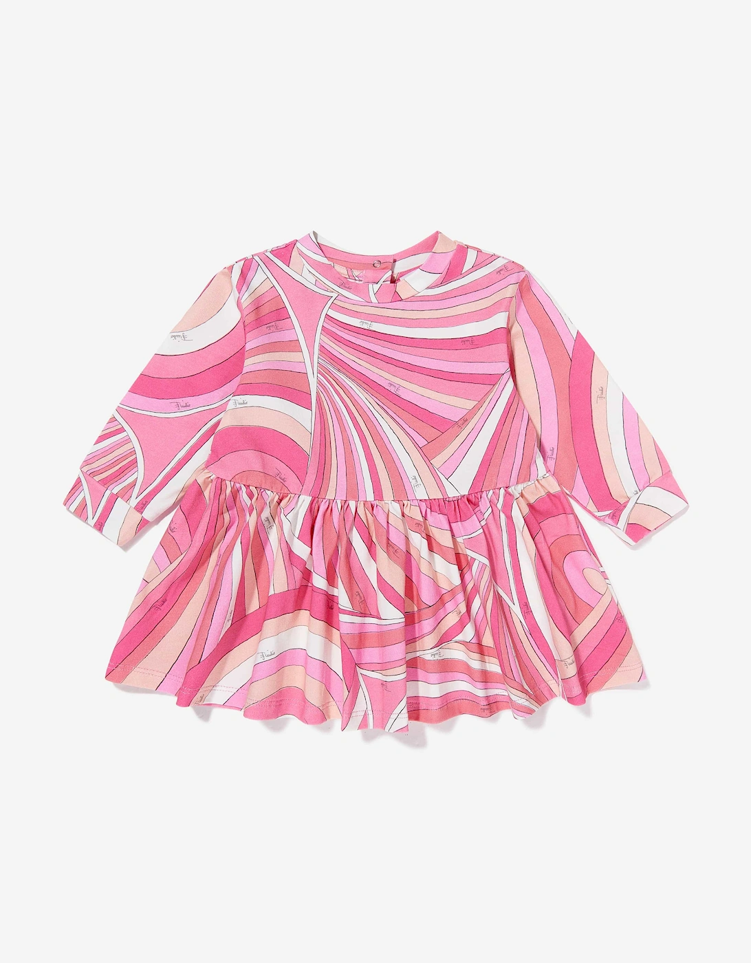 Baby Girls Iride Print Jersey Dress in Pink, 5 of 4