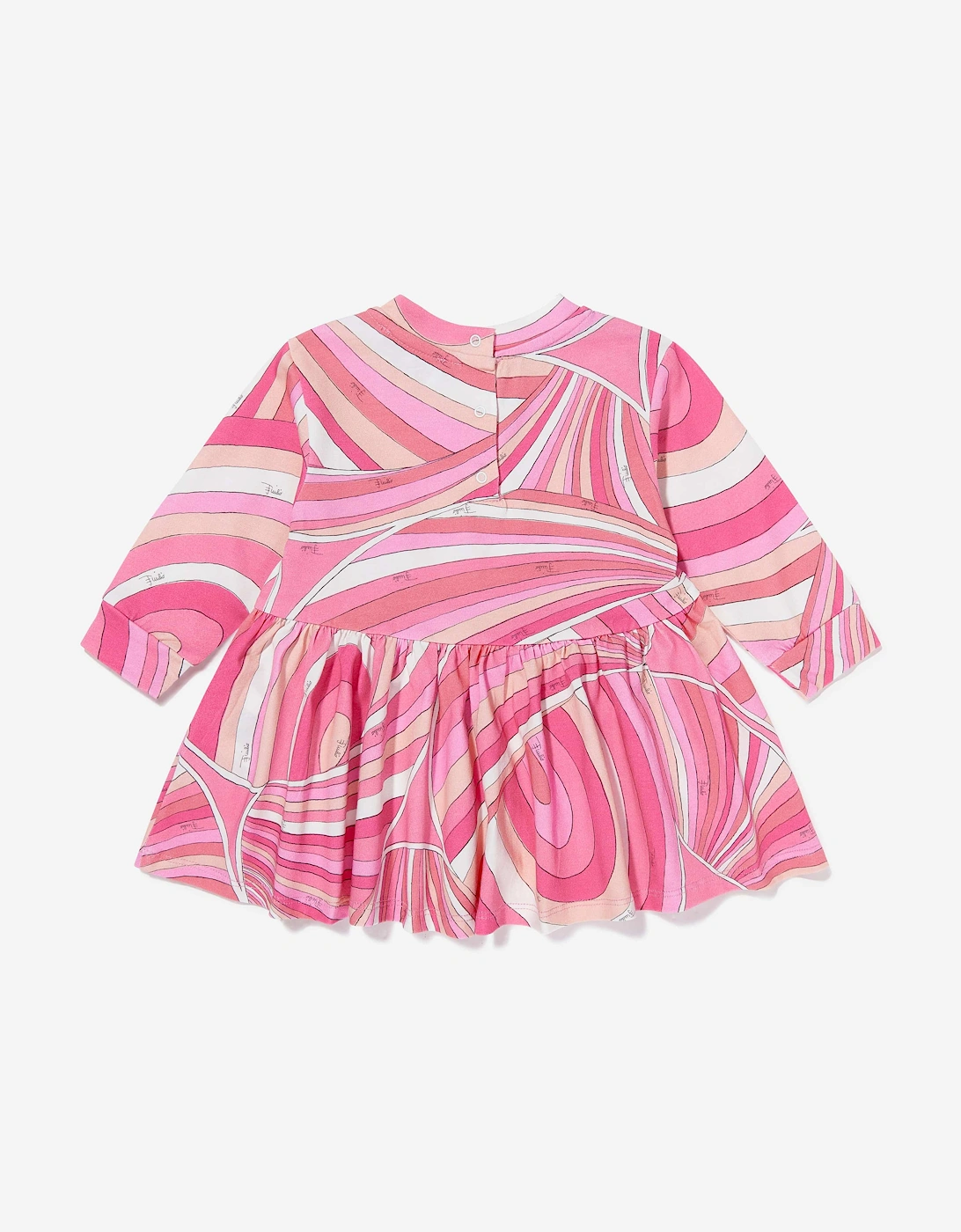 Baby Girls Iride Print Jersey Dress in Pink