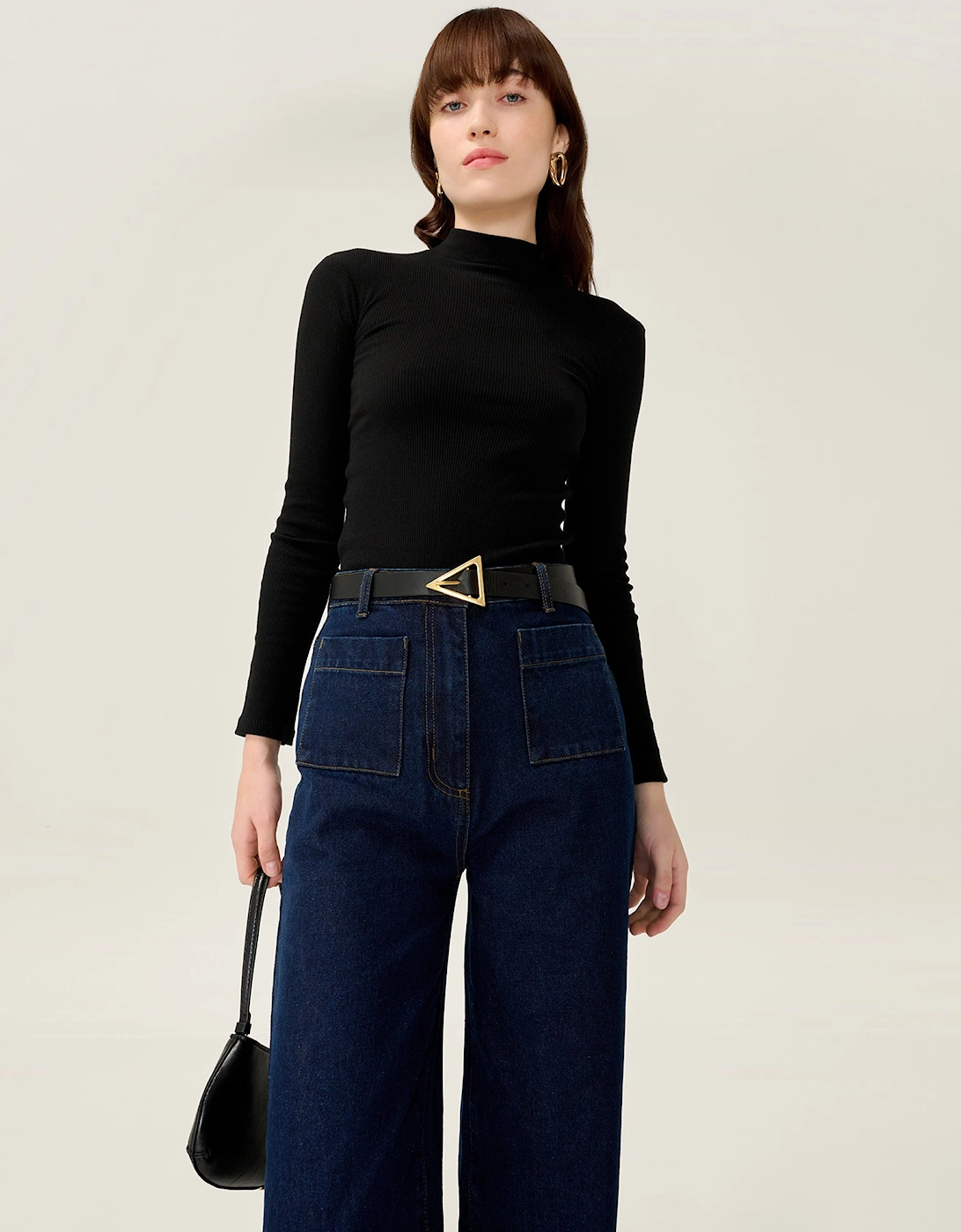 North Mock Neck Top in Black, 7 of 6