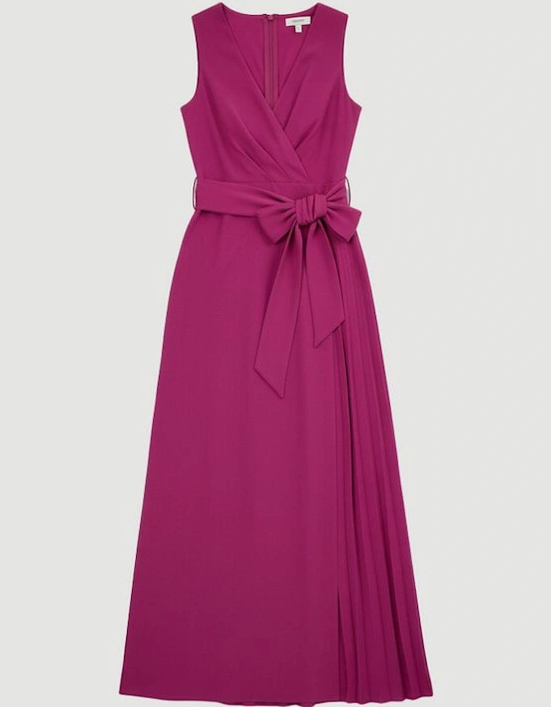 Soft Tailored Side Pleated Midi Dress