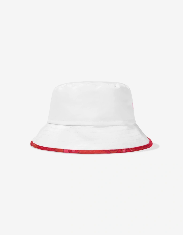 Girls Logo Bucket Hat in Ivory