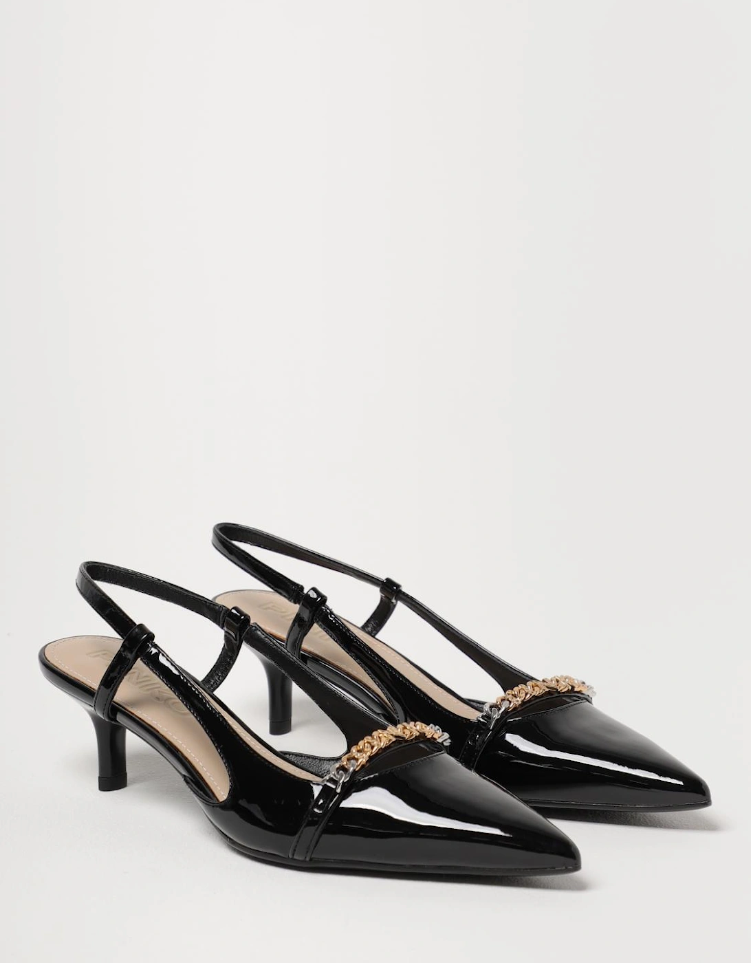Chain Detail Slingback Pumps
